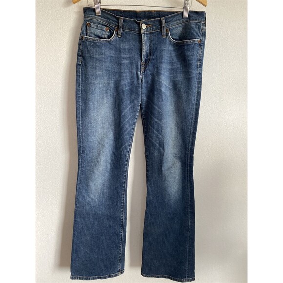 Lucky Brand Dungaree by Cene Montesano Jeans Med Wash Low-Rise Flare Sz 10/30 - Picture 1 of 10
